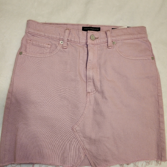 Lucky Brand 🍀 pink denim skirt - Picture 2 of 4